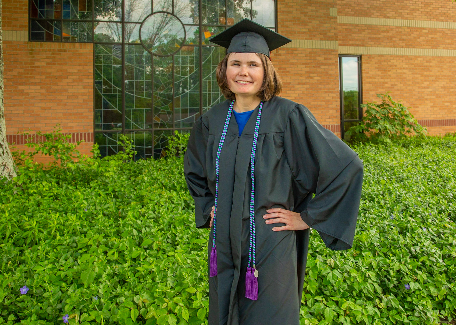 I was honored to be asked to take pictures of Katie by her mother.  Katie is a darling I have known since she was very young.  She is graduating from Maryville College next week.  We shot these in front of our church.