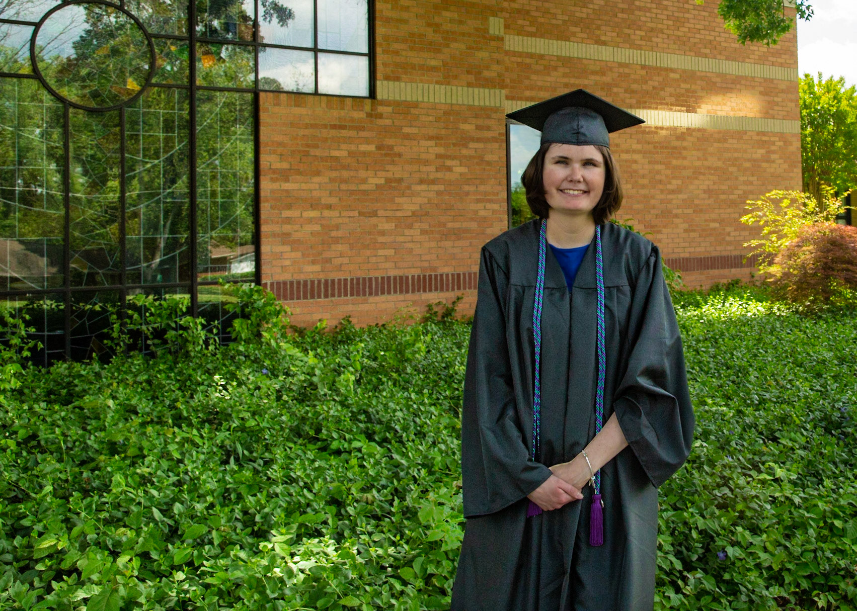 I was honored to be asked to take pictures of Katie by her mother.  Katie is a darling I have known since she was very young.  She is graduating from Maryville College next week.  We shot these in front of our church.