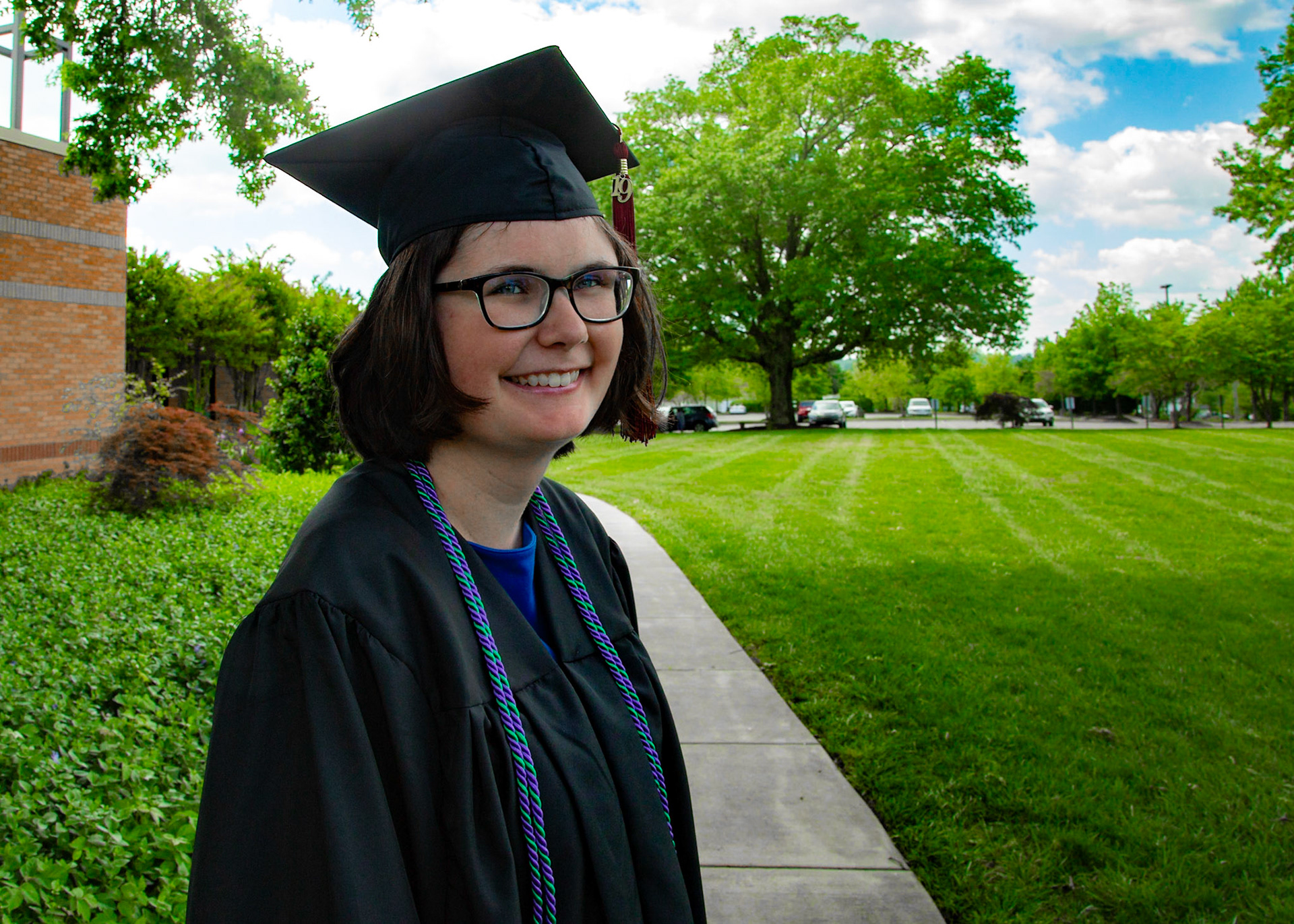 I was honored to be asked to take pictures of Katie by her mother.  Katie is a darling I have known since she was very young.  She is graduating from Maryville College next week.  We shot these in front of our church.