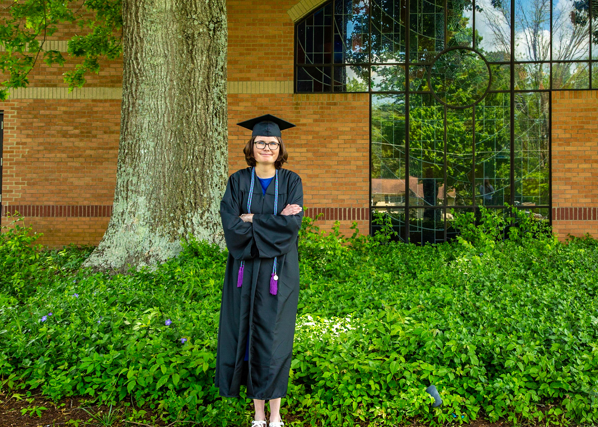 I was honored to be asked to take pictures of Katie by her mother.  Katie is a darling I have known since she was very young.  She is graduating from Maryville College next week.  We shot these in front of our church.