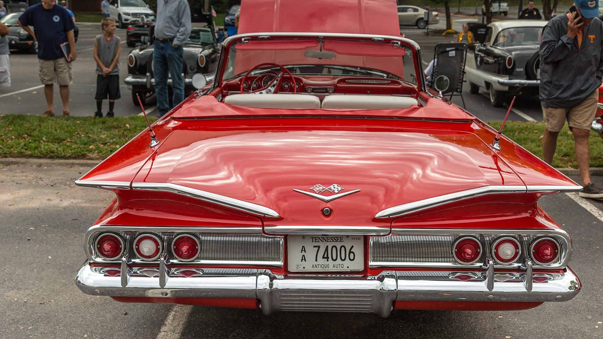 October 6, 2017 Christie was out of town for her forty-fifth high school class reunion.  I went on a drive for photography, just as fall color started to show.  It was a good day for this kind of trip, with good landscapes and a few vintage cars at First Baptist Church in Farragut, followed by the Cherohala Skyway and Fontana Dam.