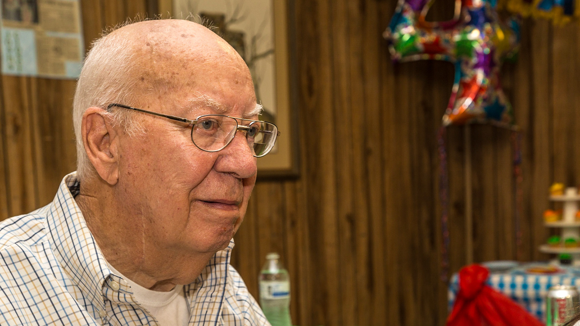 Jim Powell was Raven and Sophia Dixon’s great grandfather.  The pictures were taken at Sophia’s forth birthday party on September 5, 2014.  He died on September 23.  Sonia asked that I take a picture of her and here dad.  In the series I got a pretty good portrait of Sonia as well.  Mr. Powell asked that I take pictures of Nick with him.  I am glad I did and hope Nick knows the reason for his picture when he is old enough to appreciate it.  An interesting side story is that I took pictures of Mr. Powell’s wife at Sophia’s second birthday party – caught her with an incredible smile that seemed to truly capture her spirit.  I know lot of people will miss these impressive people.