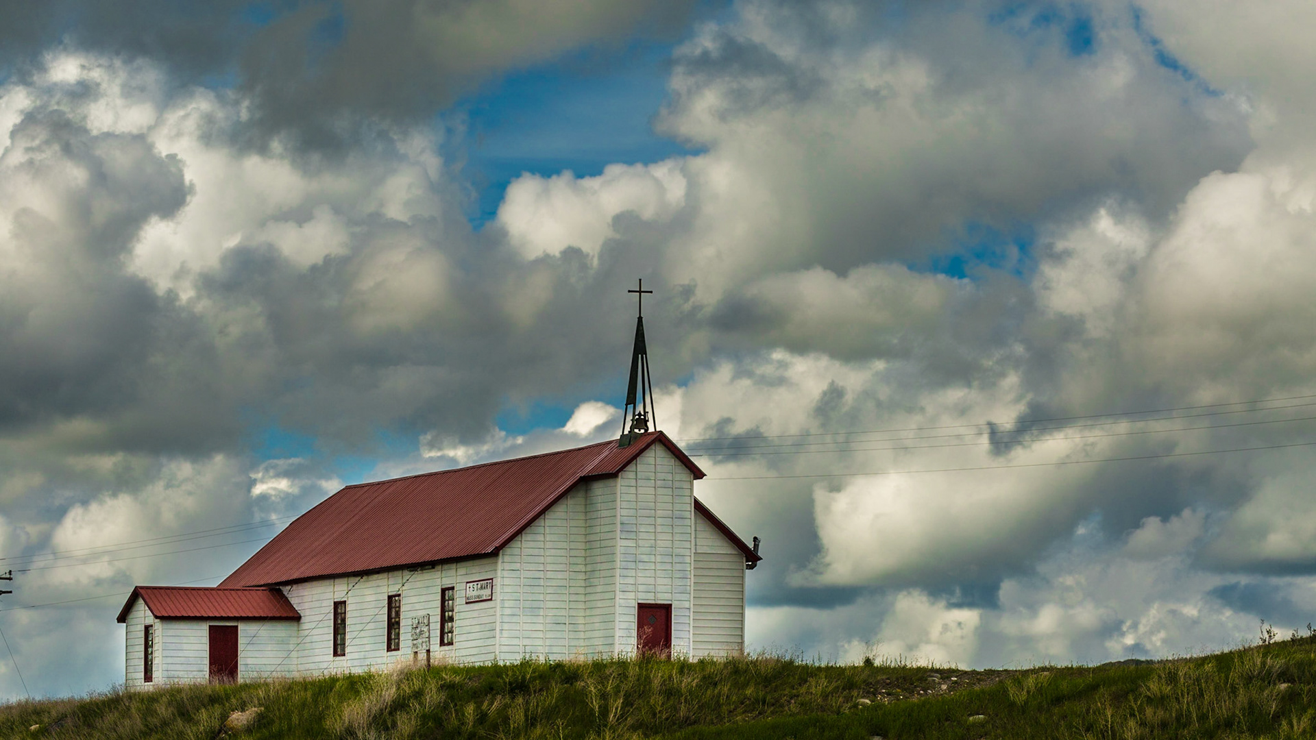 A dramatic church on a hill often gets my attention. This one did.  We stopped for a few shots.