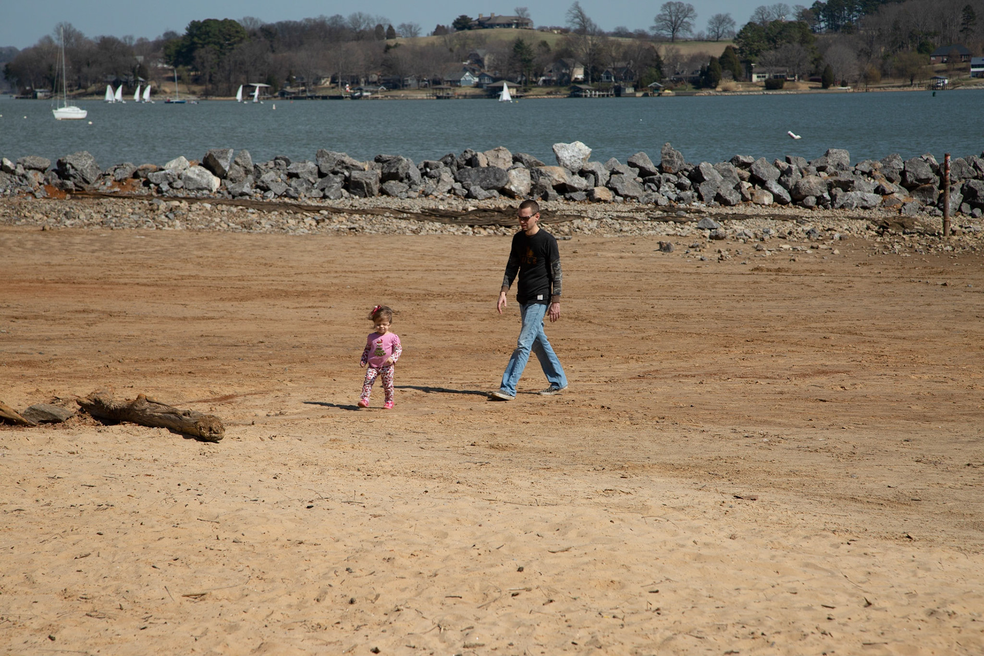 This afternoon was Josephine's turn.  We went to The Cove, where there is playground equipment for her.
