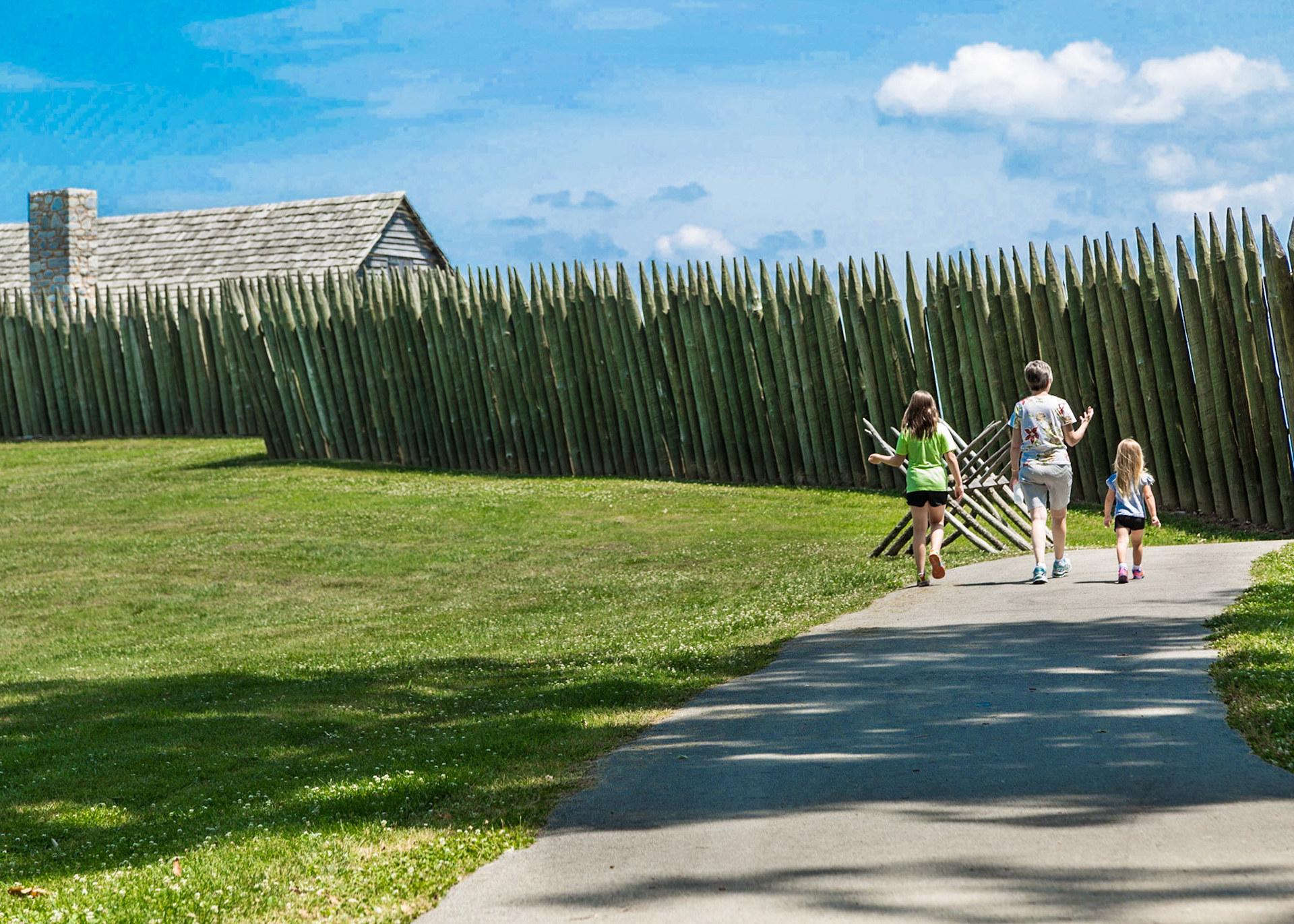 Our Adventure was a trip to Fort Loudon State Park.  Raven seemed to get a lot out of the history lesson in the short movie.  Sophia and Raven's dad was in California, for army training. Their mother had to work. We got them for a weekend.
