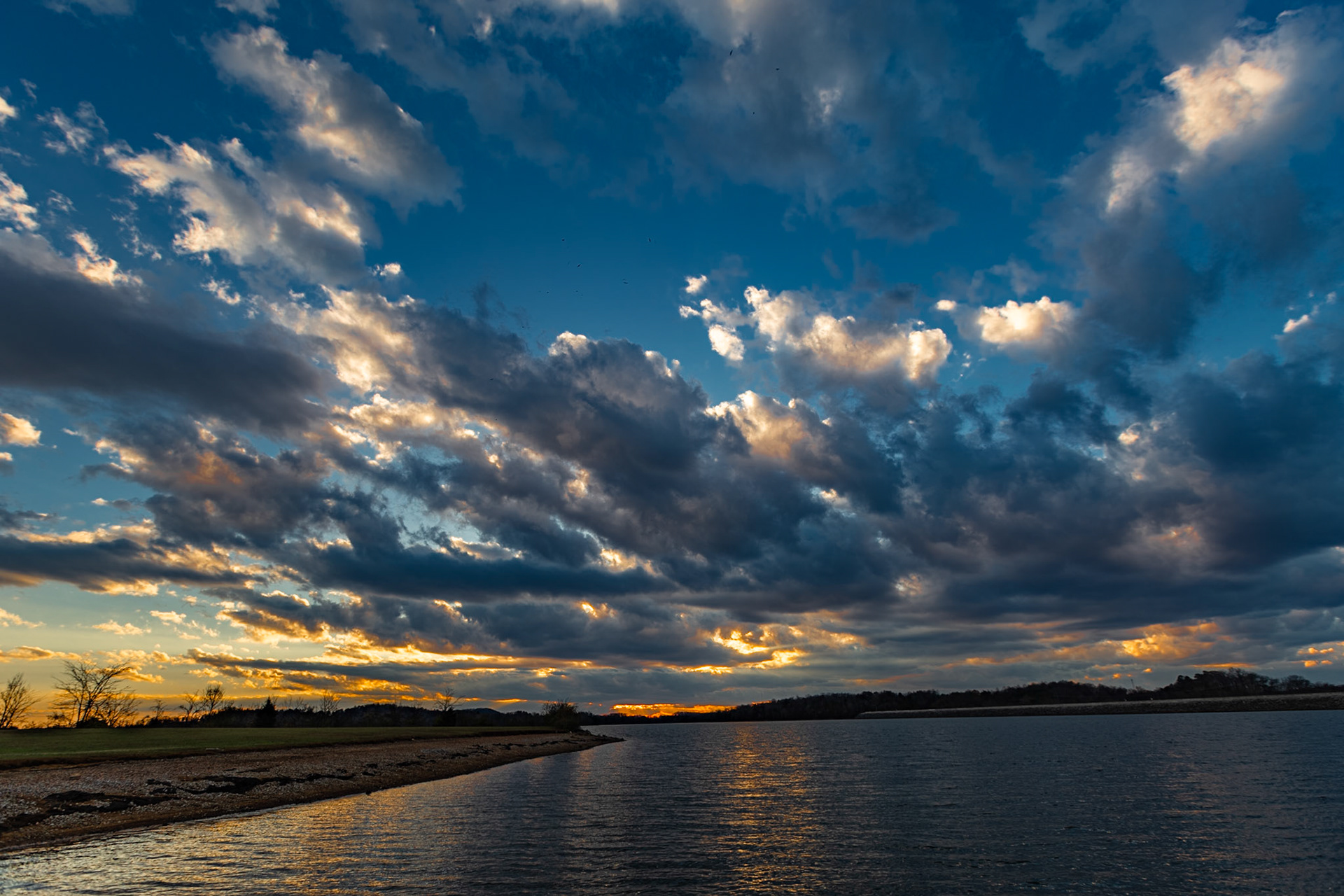 Sunset from Tellico Dam Boat Ramp, December 5, 2023