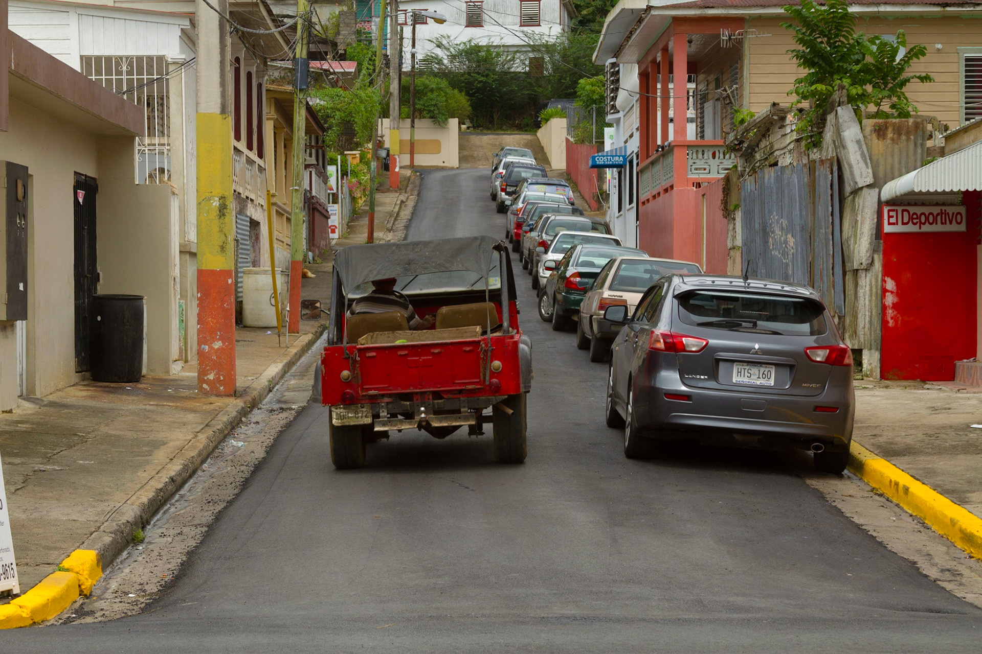 This is a typical street leading from the plaza.  Yes, it is a pretty moutainous city.