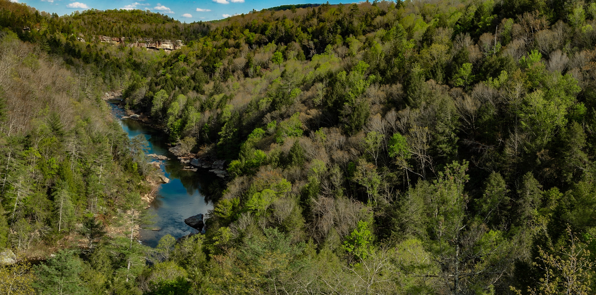 Lilly Bluff Overlook and Clear Creek