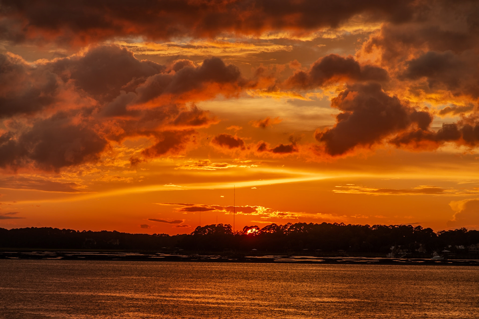 Sunset, CC Haigh, Jr. Boat Landing, Hilton Head Island, SC, September 21, 2023