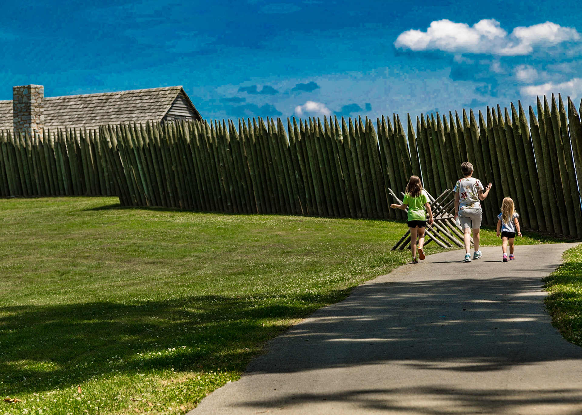 Our Adventure was a trip to Fort Loudon State Park.  Raven seemed to get a lot out of the history lesson in the short movie.  Sophia and Raven's dad was in California, for army training. Their mother had to work. We got them for a weekend.