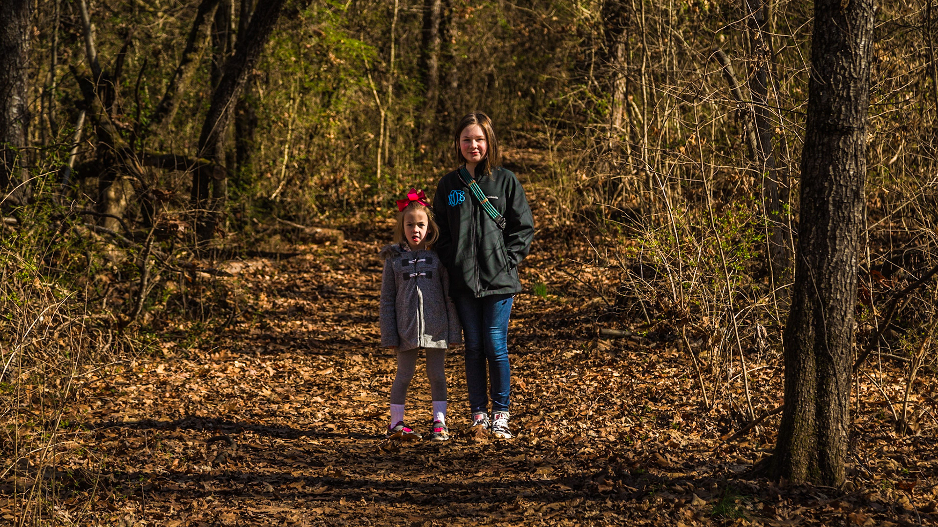 When Coit was deployed before Sophia was an infant.  I felt for Raven and Danielle.  To entertain Raven, she and I went for a hike on a trail in Concord Park one day.  With Coit deployed again now, Sophia (age 6), Raven (age 12) and I went for essentially the same walk with, pictures at the same place I got one I like of Raven back then.