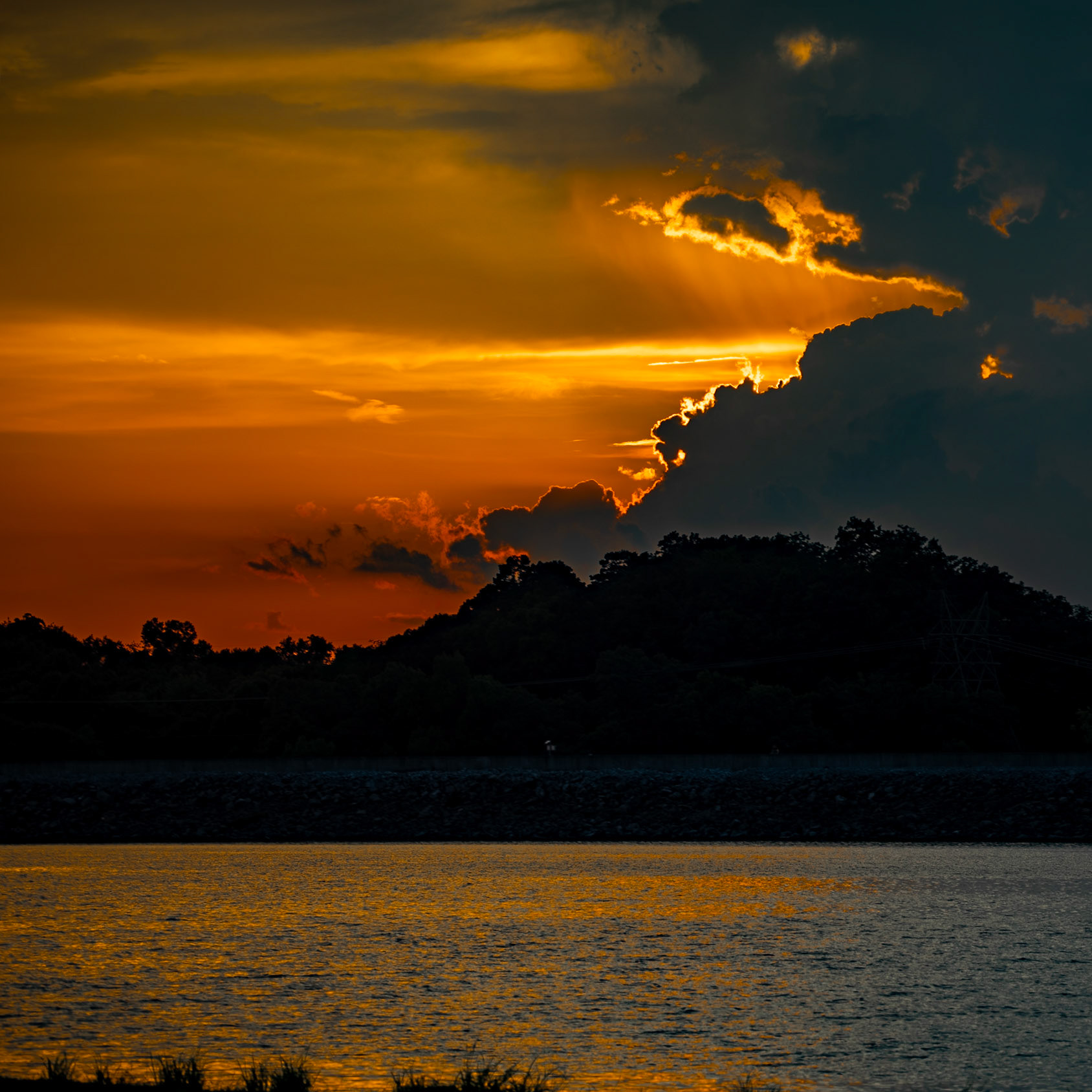Sunset at Bussell Island, Lenoir City, Tennessee, August 14, 2026