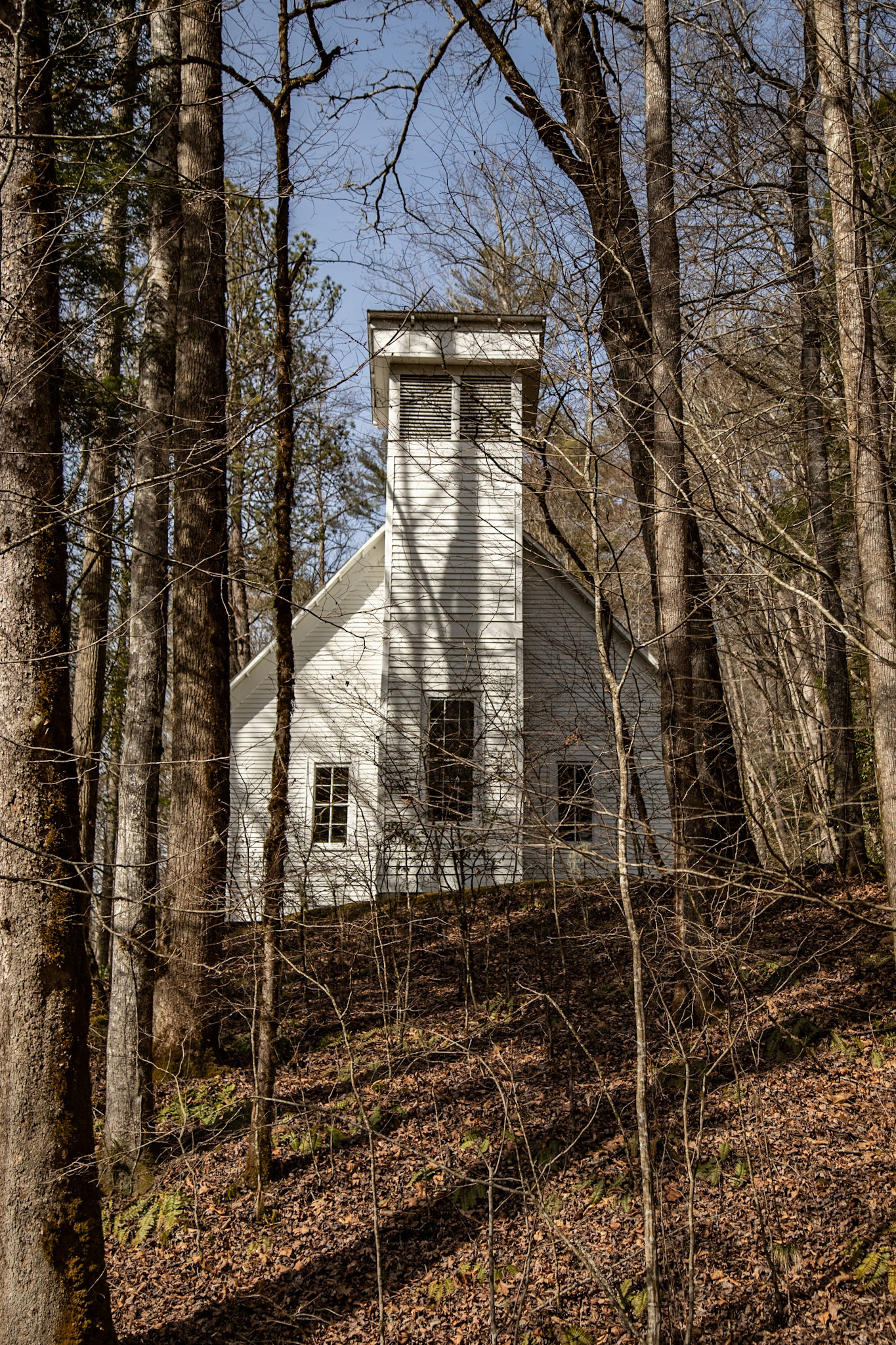 Lufty Baptist Church, Established 1836, Reconstructed 1912, Smokemont Campground Road, Great Smoky Mountains National Park, February 24, 2026