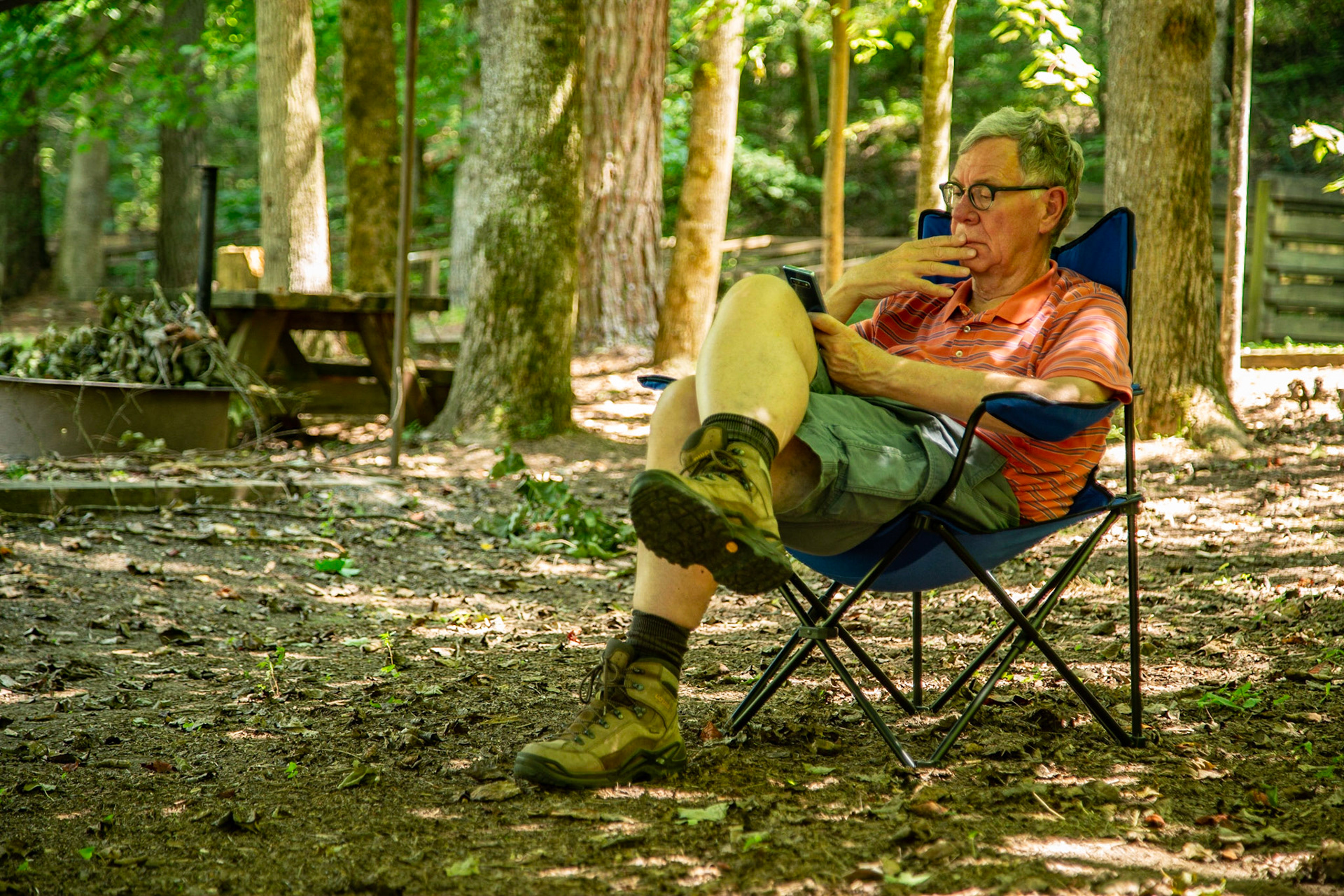 Reading a Novel on Citico Creek Road