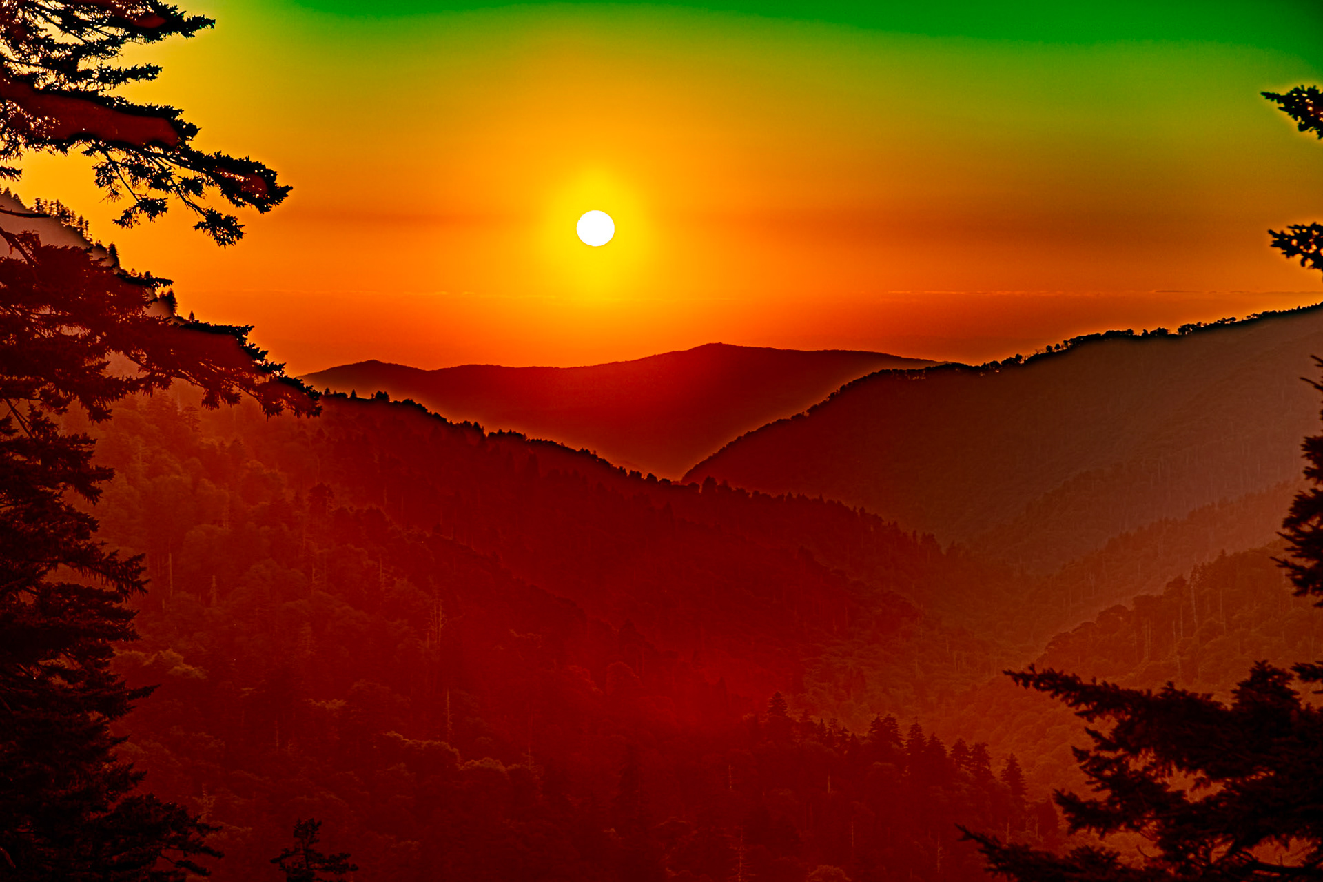 Waiting for Sunset at Morton Overlook, Great Smoky Mountains National Park, July 11, 2023