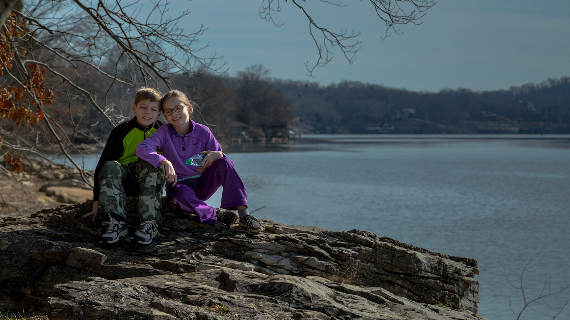 This morning Trever, Grace and I walked about two miles on the trails along Fort Loudon Lake, between Carl Cowan and Admiral Farragut Parks.