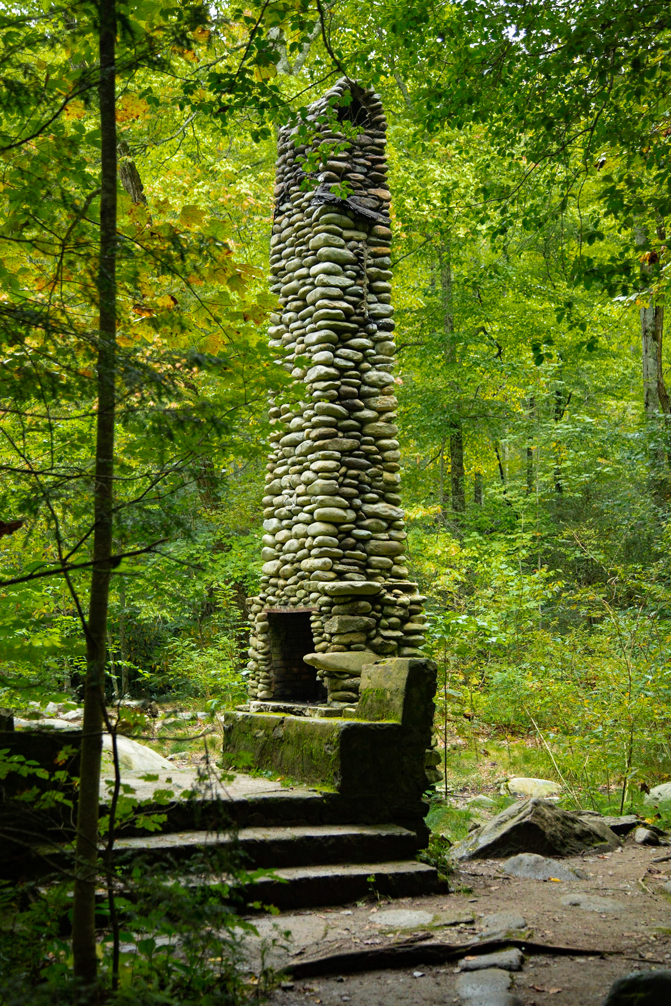 Chimney at Historic Elkmont - Imagine the grandeur of a mountain home with this chimney.35°39'11.5068" N 83°34'38.854" W