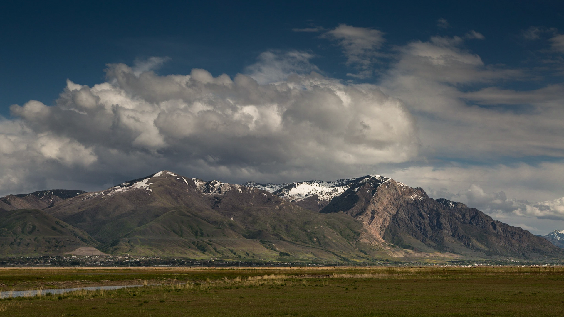 After travel from home to Ogden, UT, I rested at my hotel an hour of so, before this image.  The apparent horizonal line across the lower part of the mountain is reported to be the level of Lake Bonneville many years ago.