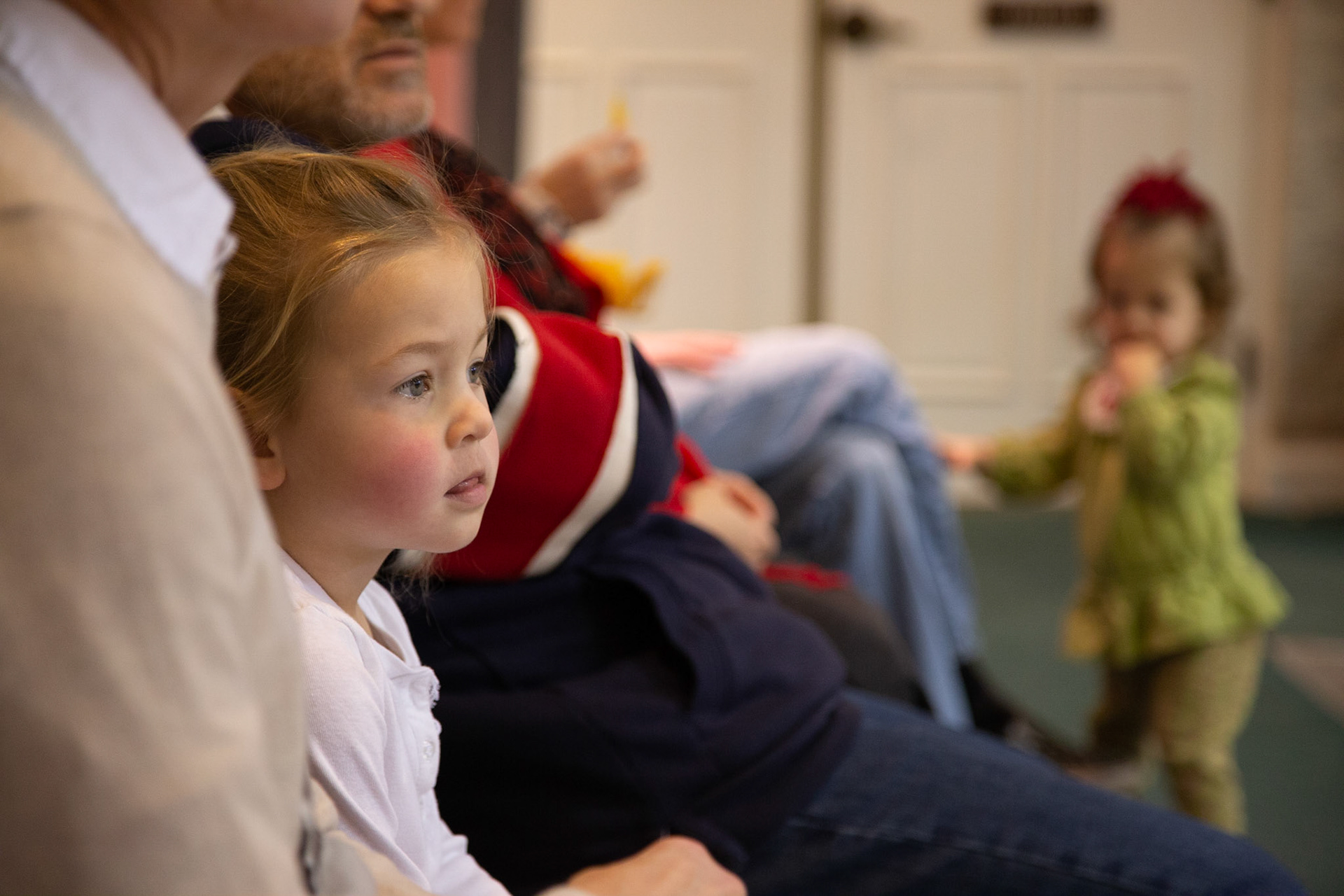 This is the third year a trip to Josephine's birthday party meant watching Trever and Grace, her older siblings, play basketball at Munsey United Methodist Church.  The first time was not really Josephine's birthday.  It was a few days after her birth. So, this trip was at the time she turned 2.