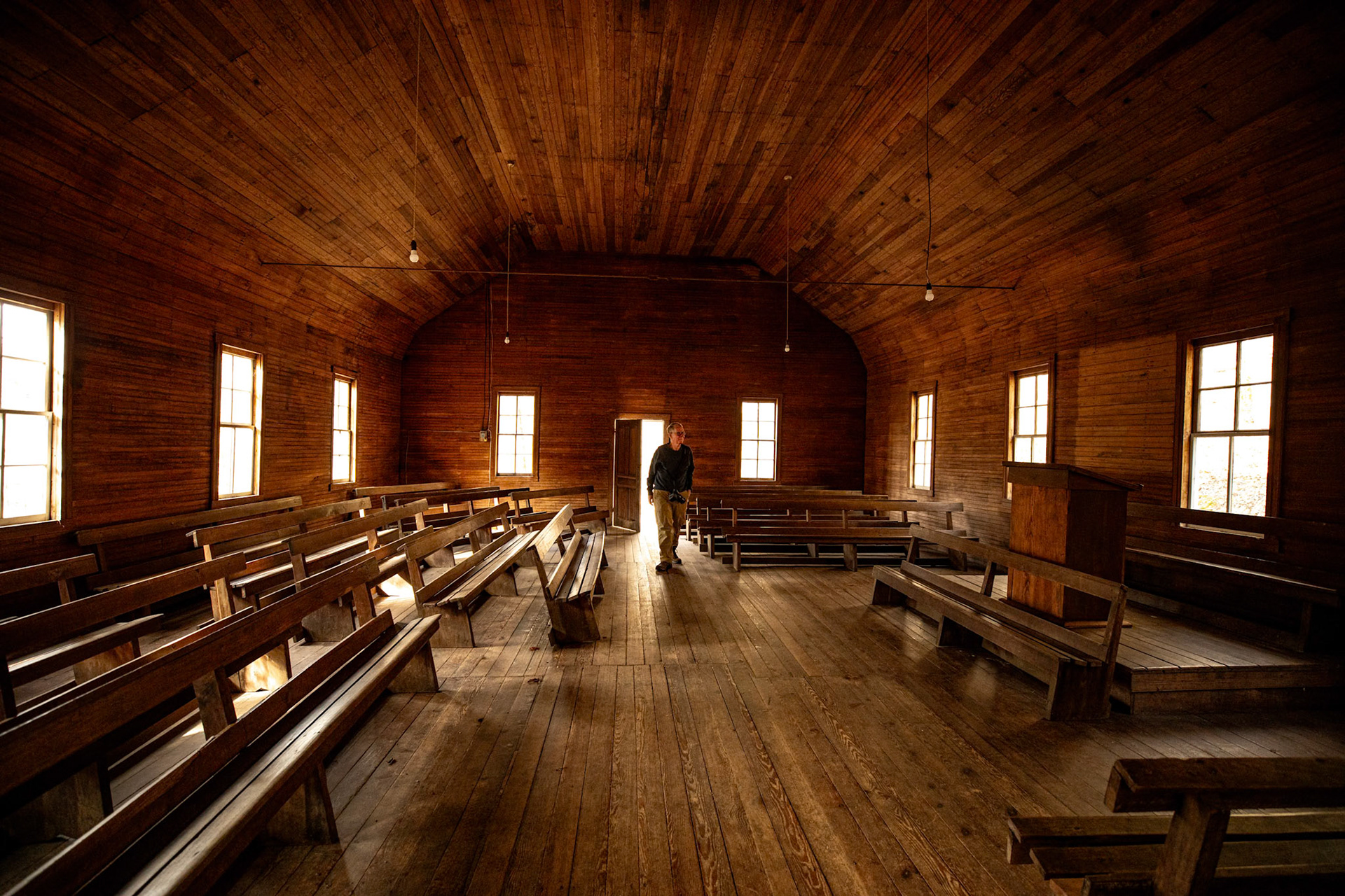 Lufty Baptist Church, Established 1836, Reconstructed 1912, Smokemont Campground Road, Great Smoky Mountains National Park, February 24, 2026