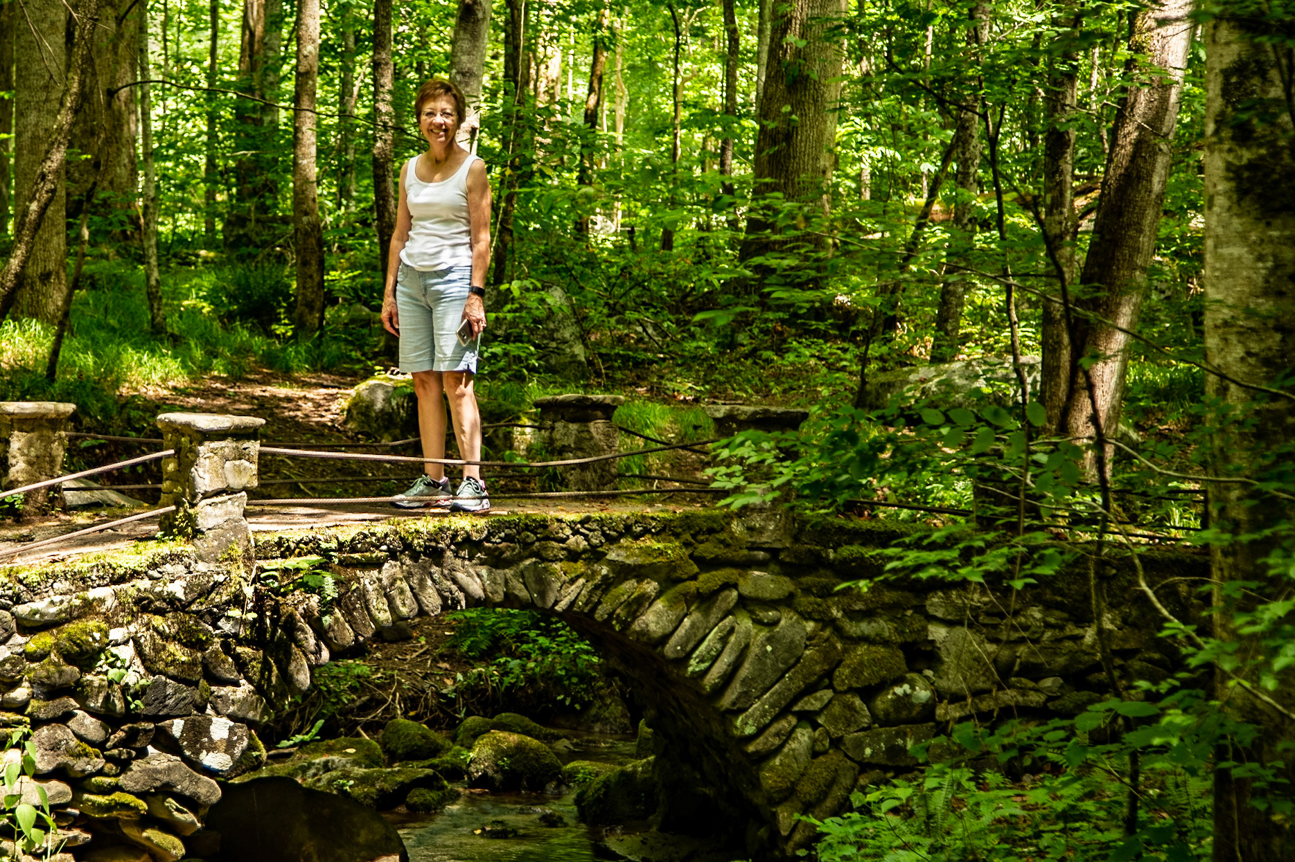 Christie on the Troll Bridge at Elkmont