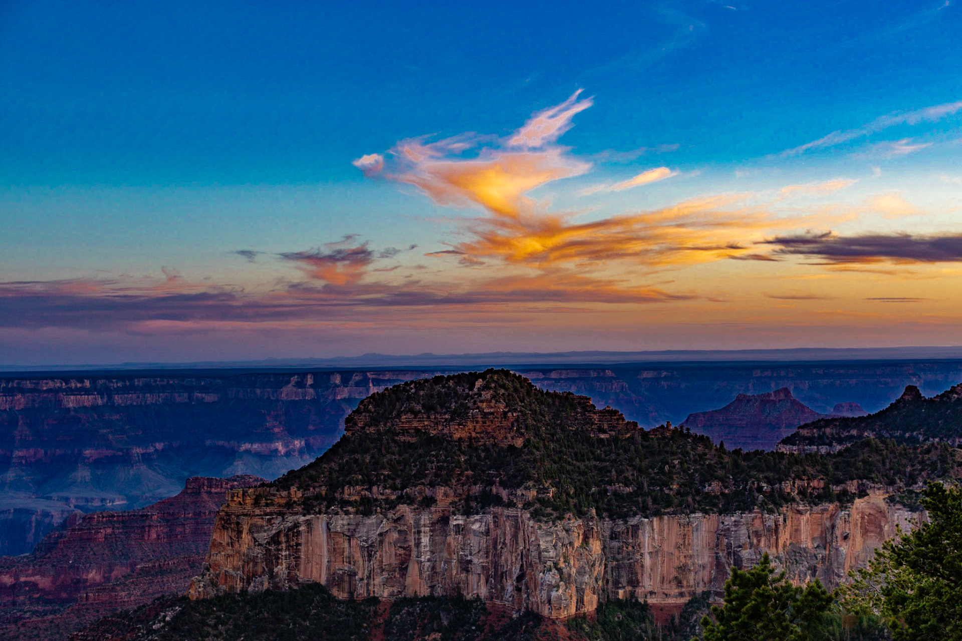 Sunset View from Grand Canyon Lodge - North Rim