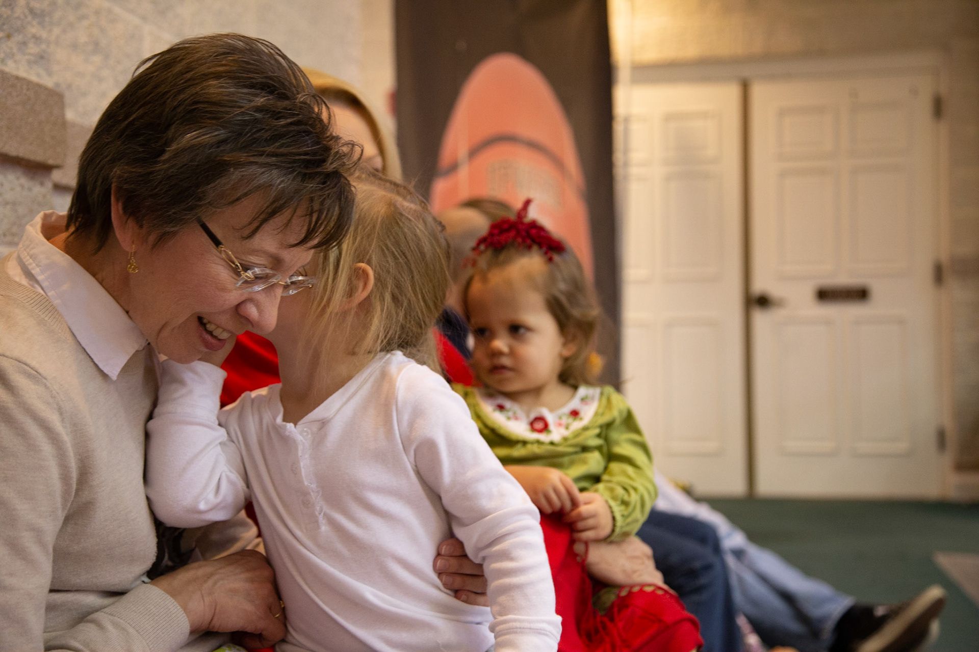 This is the third year a trip to Josephine's birthday party meant watching Trever and Grace, her older siblings, play basketball at Munsey United Methodist Church.  The first time was not really Josephine's birthday.  It was a few days after her birth. So, this trip was at the time she turned 2.