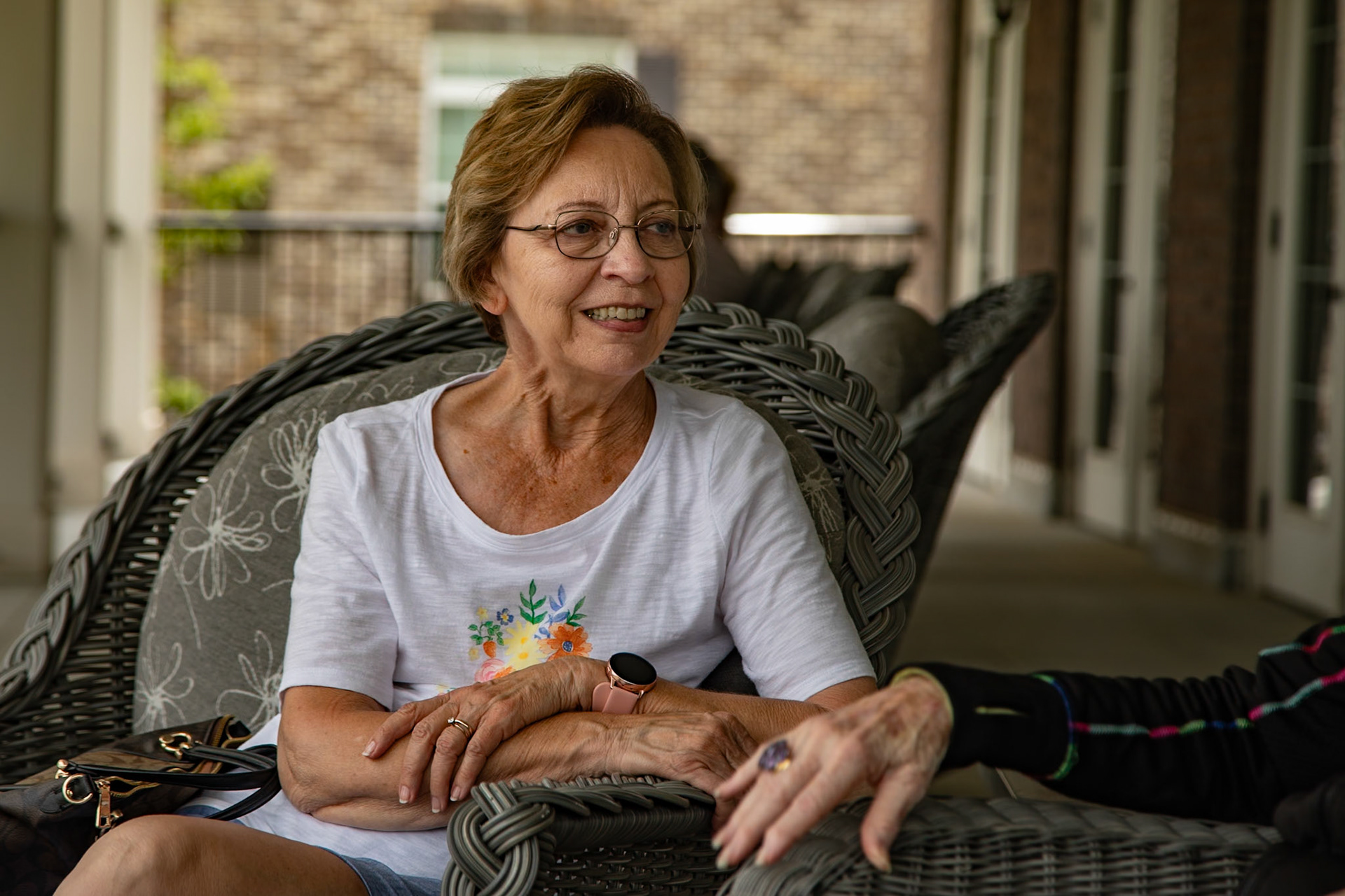 Christie Lewis talking with a dear friend at the Classic Car Show &amp; Father’s Day Celebration at The Villages of Farragut, June 18, 2026