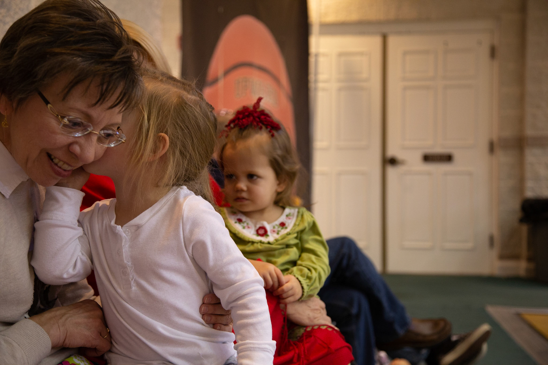 This is the third year a trip to Josephine's birthday party meant watching Trever and Grace, her older siblings, play basketball at Munsey United Methodist Church.  The first time was not really Josephine's birthday.  It was a few days after her birth. So, this trip was at the time she turned 2.