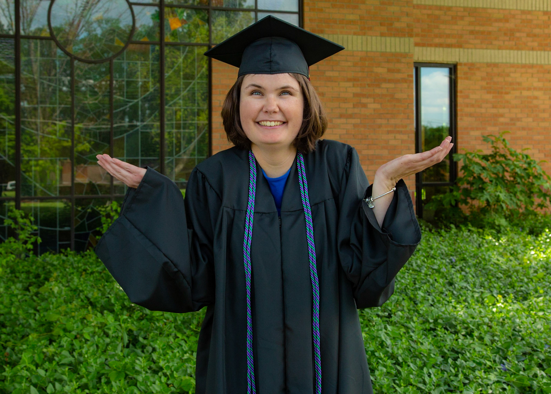 I was honored to be asked to take pictures of Katie by her mother.  Katie is a darling I have known since she was very young.  She is graduating from Maryville College next week.  We shot these in front of our church.