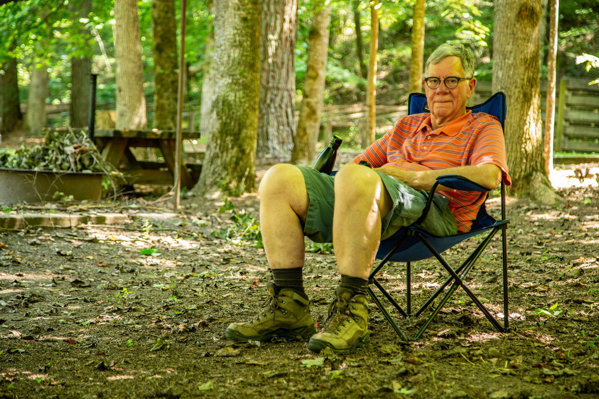 Reading a Novel at Young Branch Campground on Citico Creek Road