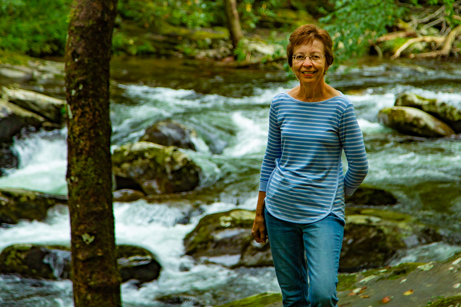 Christie Lewis on Little River Trail - Elkmont