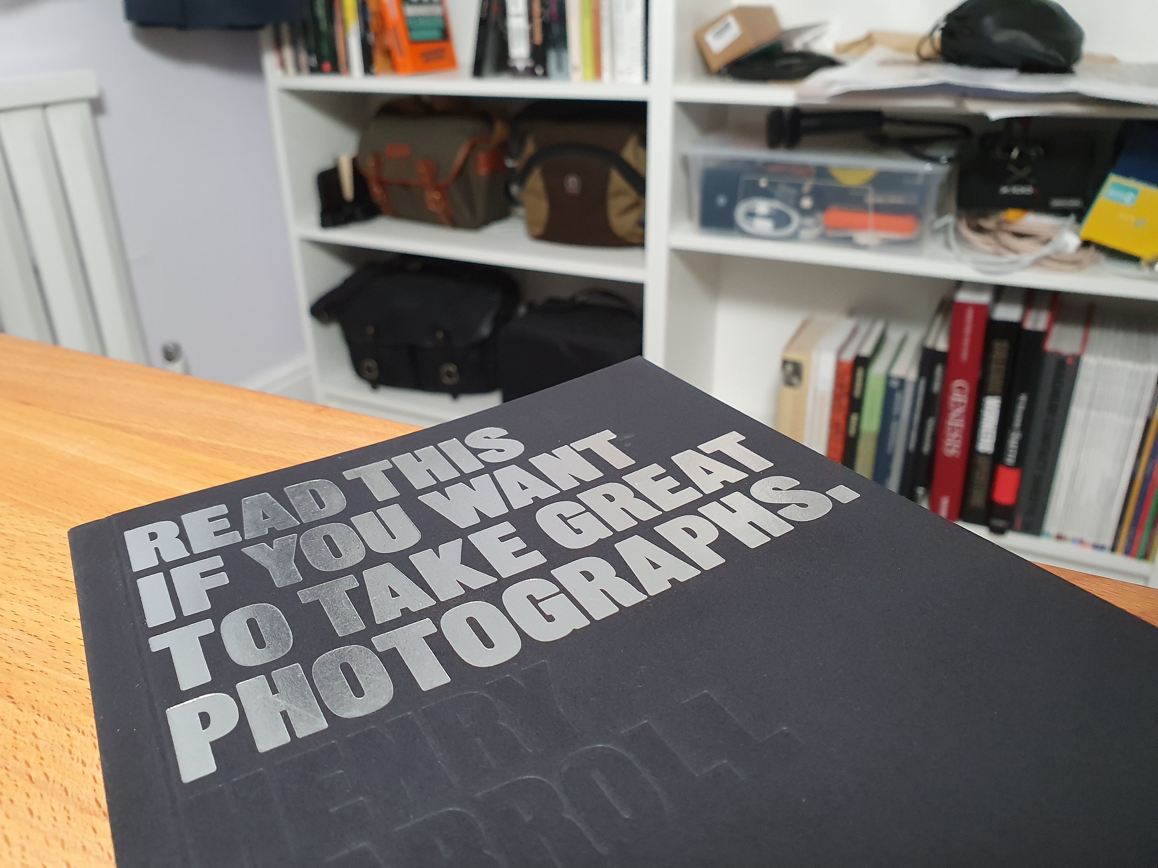Here I tapped on the book to focus close