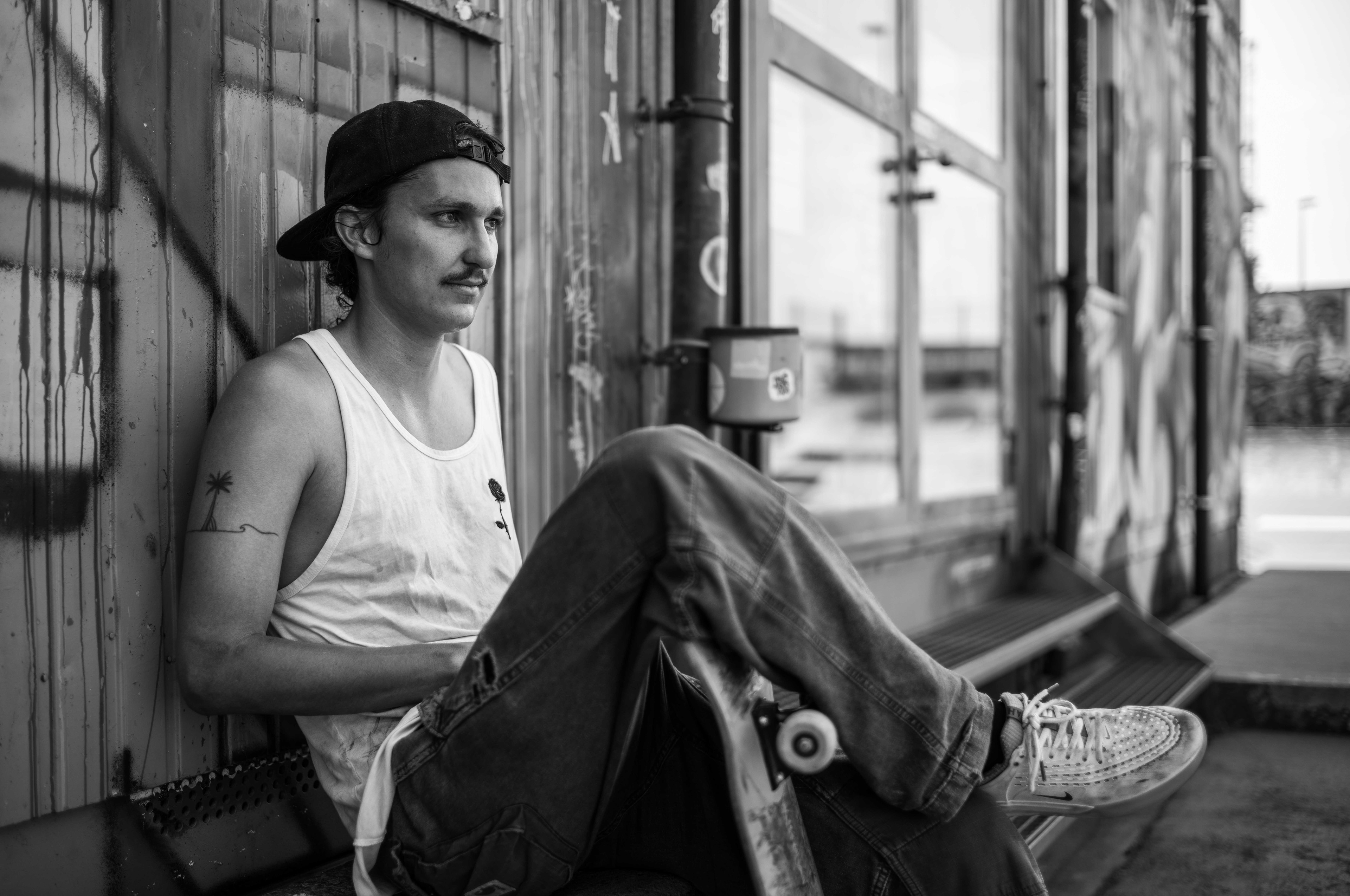 Portrait of Curtis at Purple Park Basel, photography by Carmine Castelli