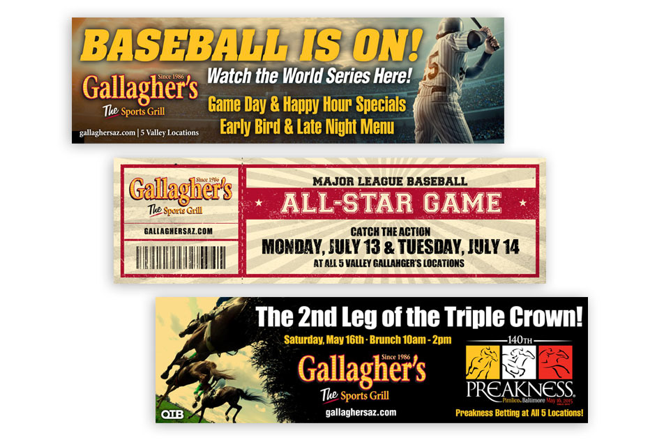 Gallagher's LED billboard 2015 series