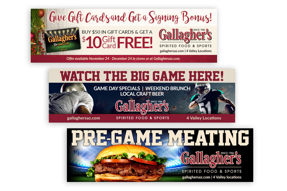 Gallagher's LED billboard 2017 series