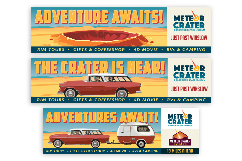 Meteor Crater & RV Park billboards