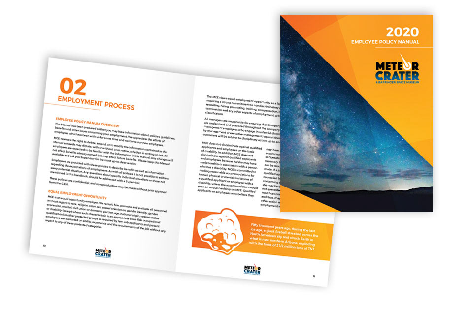 Meteor Crater employee handbook