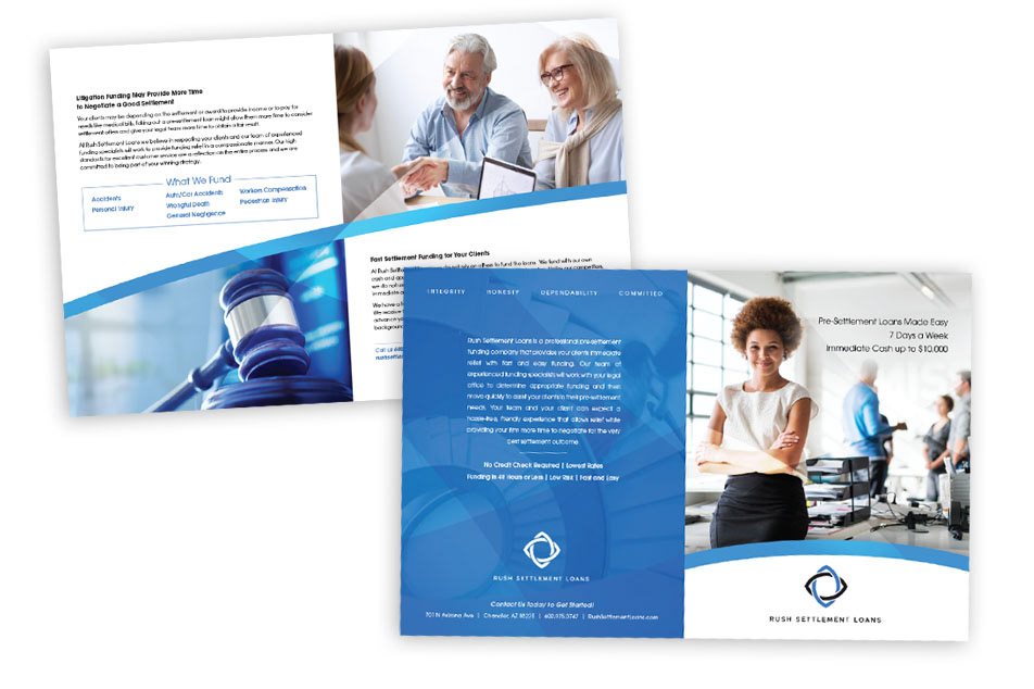 Rush Settlement Loans bifold brochure