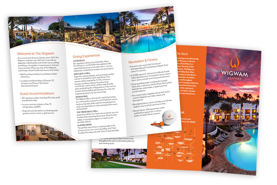 The Arizona Wigwam Resort trifold brochure