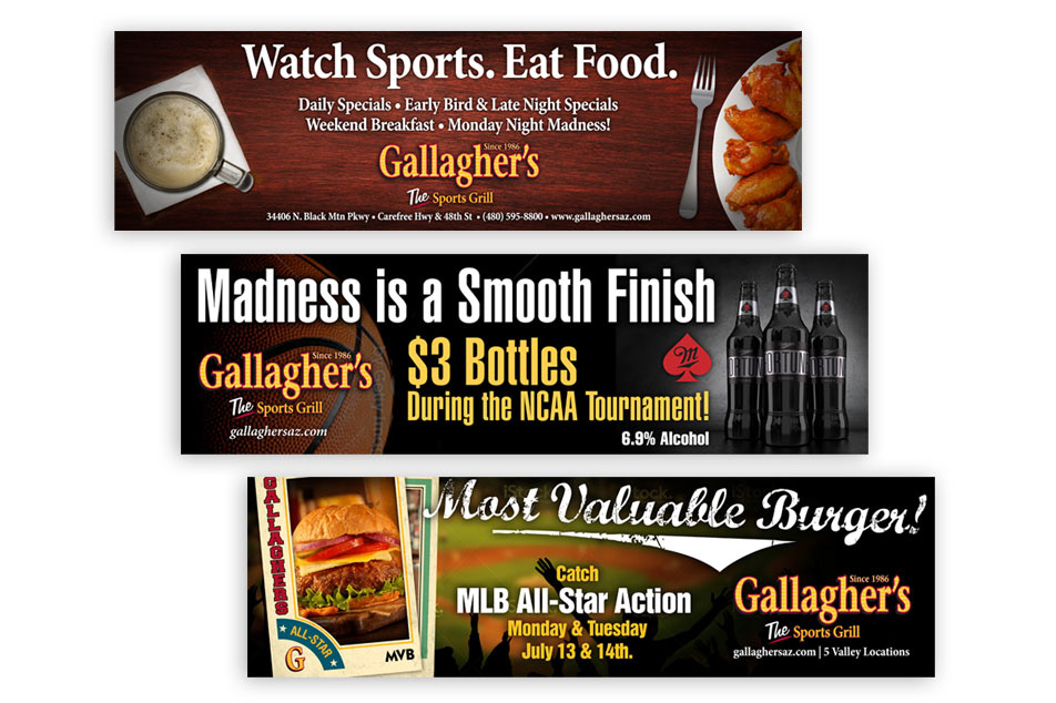 Gallagher's LED billboard 2016 series