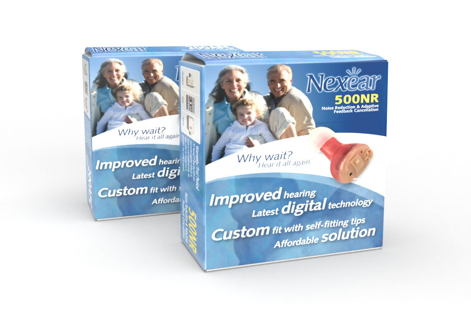 Nexear 200NR and 500NR hearing aid packages