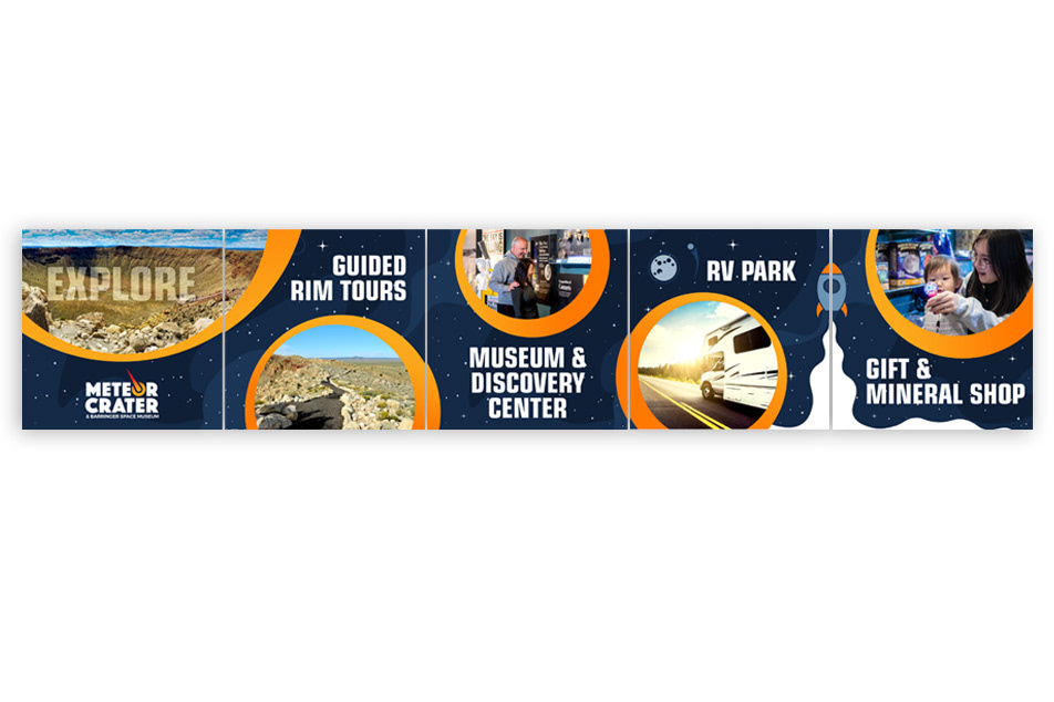 Meteor Crater Facebook carousel ad series
