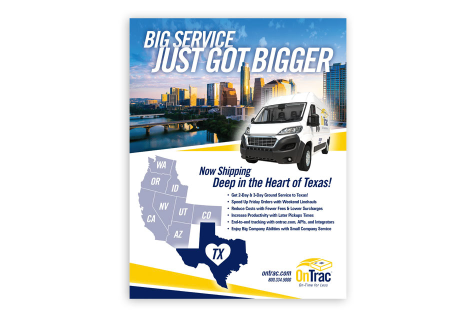 OnTrac full page ad