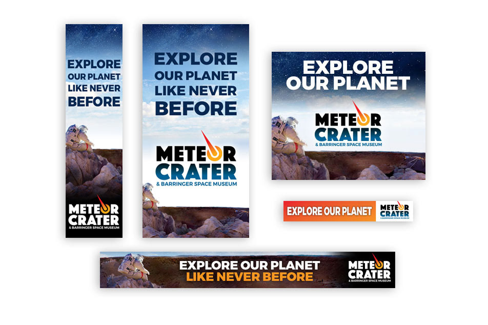 Meteor Crater web ad campaign