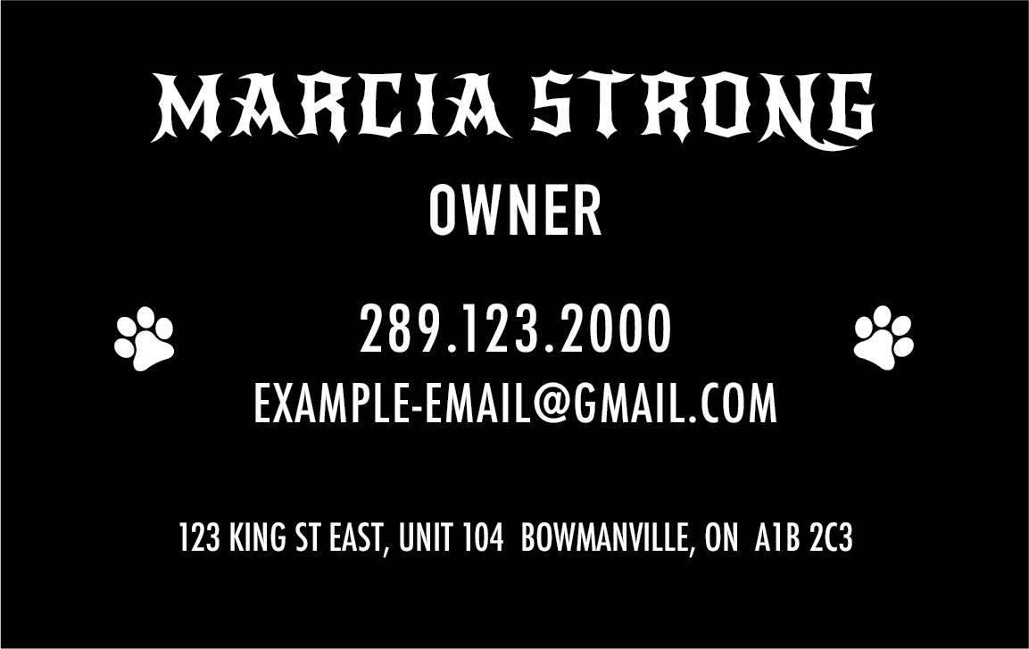 Final Business Card Design - Back