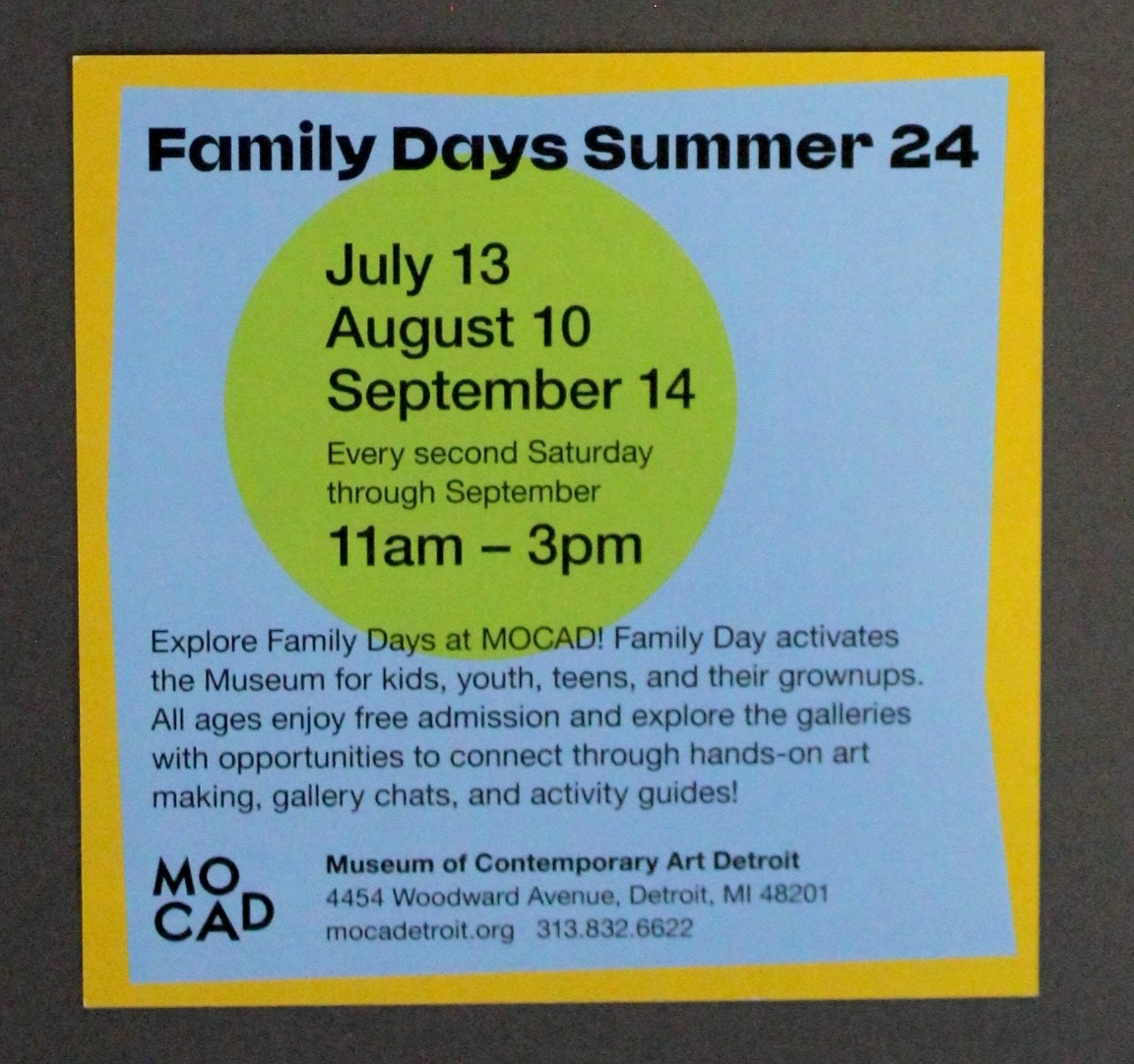 Family Day Postcard