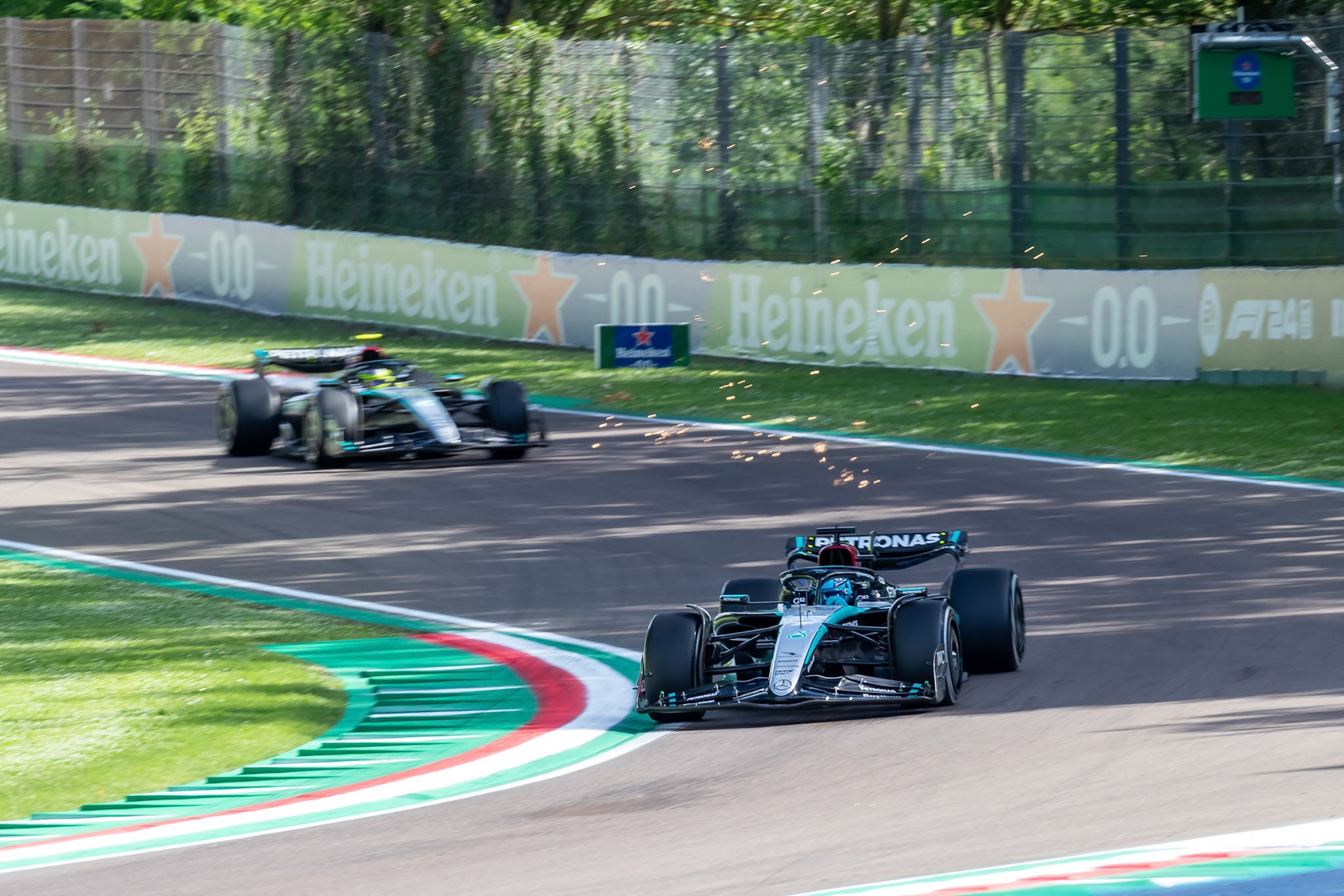 George Russell #63, Mercedes-AMG Petronas F1 Team; F1 GP Imola / Italien Freitag, 17.05.2024
