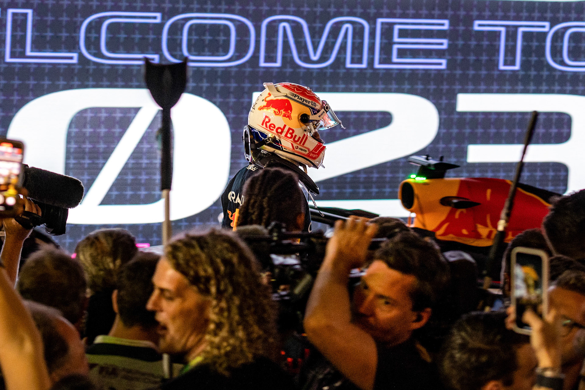 Max Verstappen (NED) Red Bull Racing, Race winner; Formel 1 GP Bahrain. Sonntag 05.03.2023