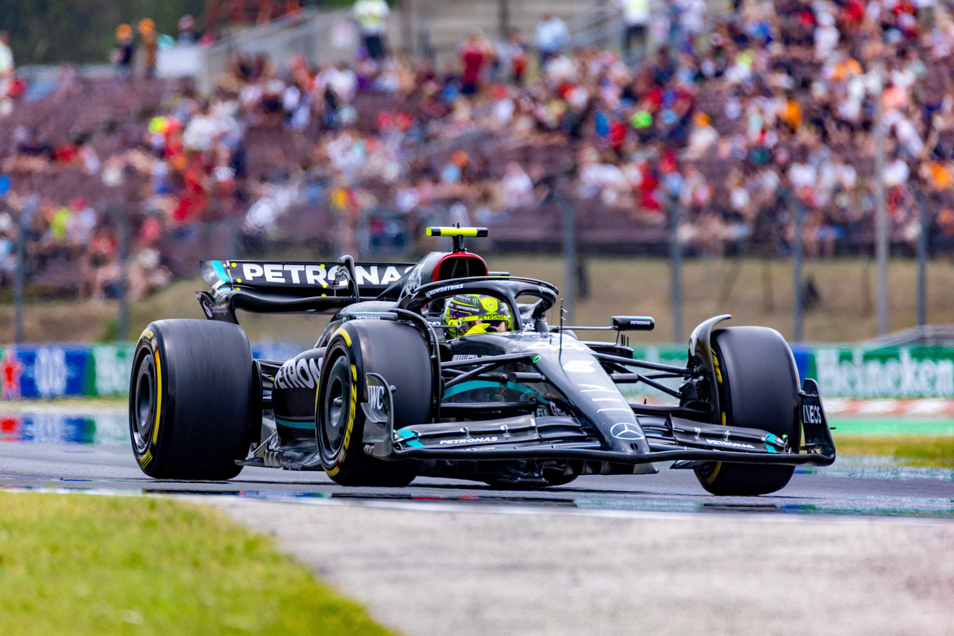 Lewis Hamilton (GBR) Mercedes AMG F1 Team; Formel 1 GP Budapest / Ungarn. Feitag, 21.07.2023